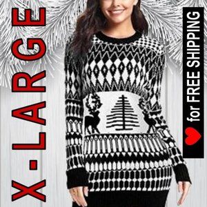 Sykooria  Holiday Reindeer Tunic Sweater